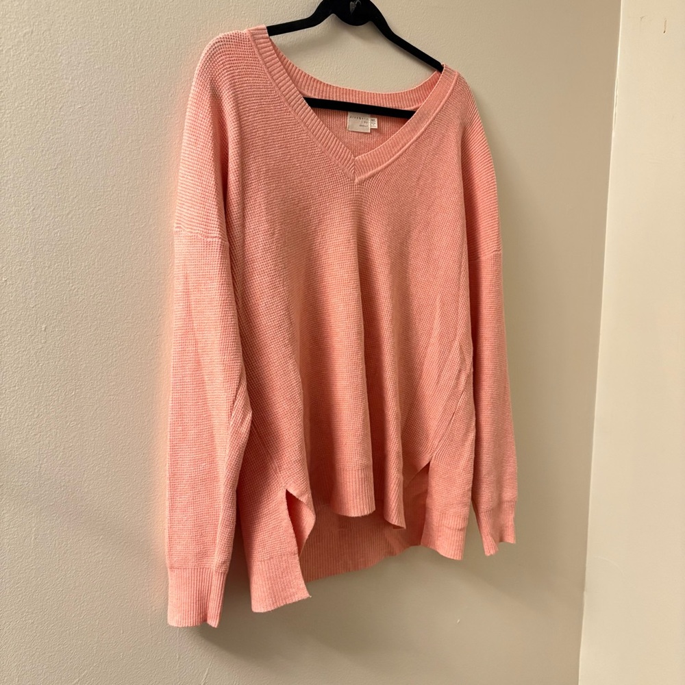 Dreamers by Debut Coral V-Neck Sweater Size M/L - Picture 2 of 12